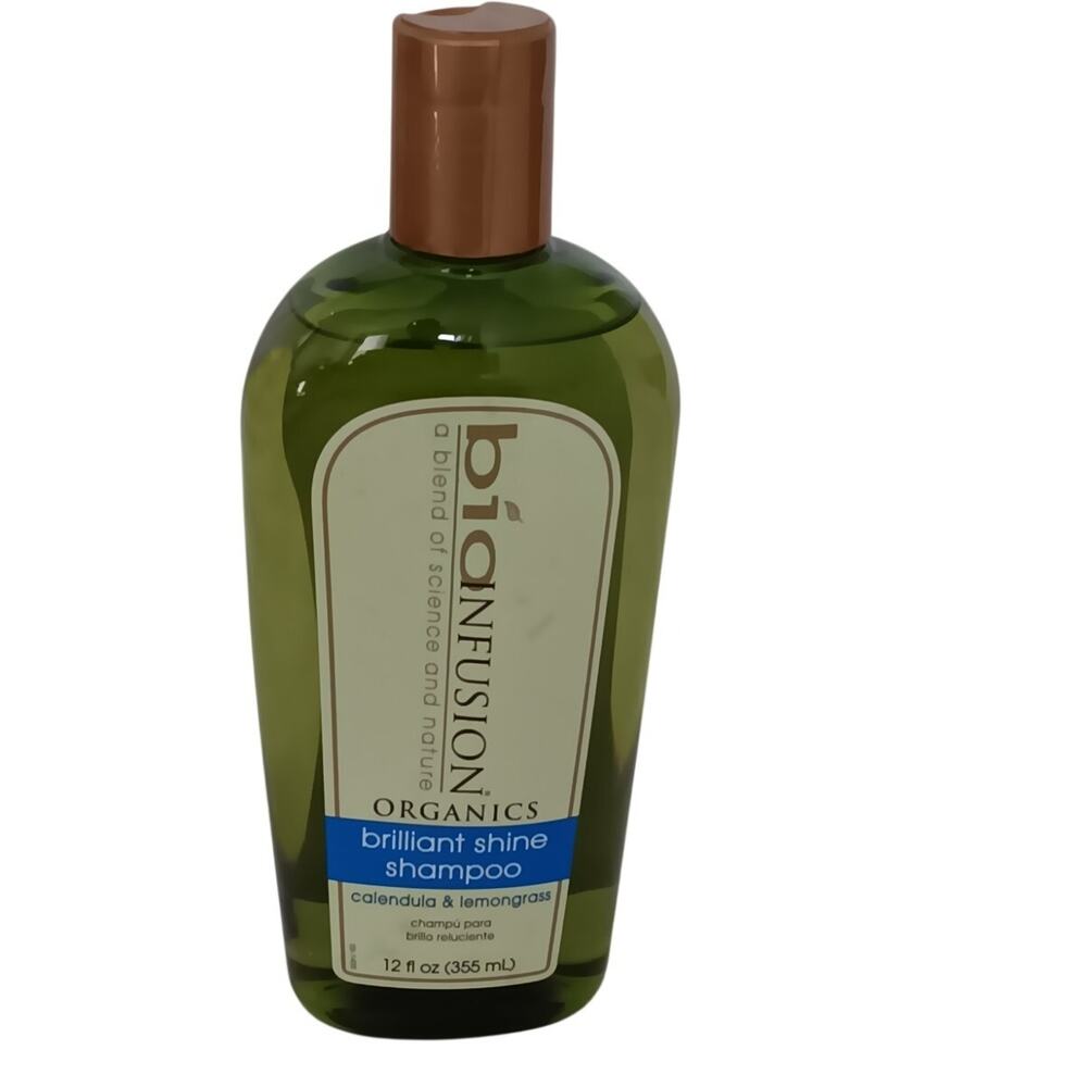 Bio Infusion Organics Brilliant Shine Shampoo Calendula Lemongrass 12 oz. NOS